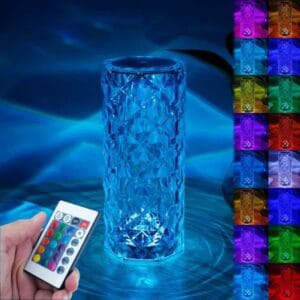 Touch Control Rechargeable Rose Diamond Table Lamp