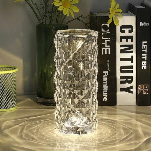 Touch Control Rechargeable Rose Diamond Table Lamp - Image 4