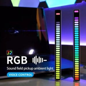 Sound Control Atmosphere Light RGB LED DJ Sound Pickup Rhythm Lights