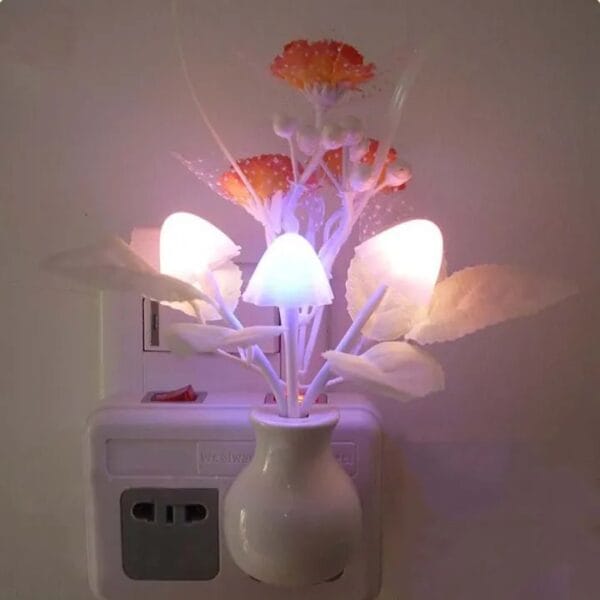 Lighting US Plug Flower Vase LED Mushroom Night Light mushroom light led mushroom light - Image 2
