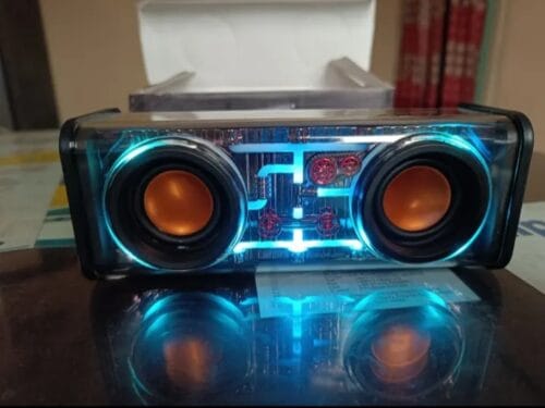 V8 Transparent 10W RGB Colorful lights Bluetooth Speaker photo review