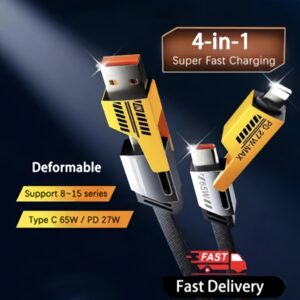 4 in 1 fast charging cable 65w